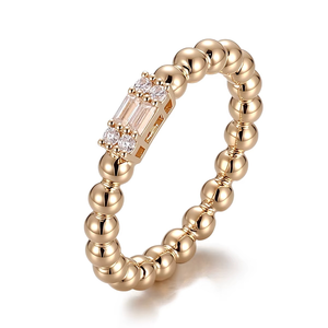 IGI GIA Certified 18K Yellow baguette Cut Gold Lab Grown Diamond Pinky <b>Ring</b> Fashion Design Synthetic Diamond <b>Ring</b> - Product Image 1