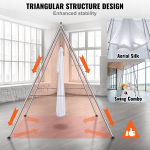 Professional 9.67 ft Height Aerial Yoga Frame Swing Stand 6.6 Yards Aerial <b>Hammock</b> Max 551.1-High Quality Yoga <b>Hammock</b> for Yoga - Product Image 5