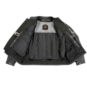 SAMROZ SPORTS Leather Men's <b>Racer</b> Style Collarless Premium Leather Motorcycle Biker Riders <b>Jackets</b> - Product Image 4