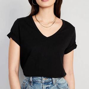 Women's Oversized T-<b>Shirt</b> Short Sleeve Regular Casual Wear Solid Color Summer 100% Cotton Breathable Vintage T <b>Shirts</b> - Product Image 1