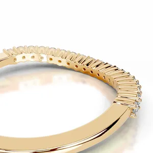 Bague de mariage en diamant rond cultivé en laboratoire Aurevique, certifiée IGI - Product Image 3