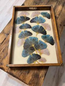 Nueva Bandeja Rectangular de Madera con Diseño Impreso y Esmaltado, Hermosa para Cocina y Restaurante, Bandeja Decorativa de Madera para Servir Té y Café - Product Image 3