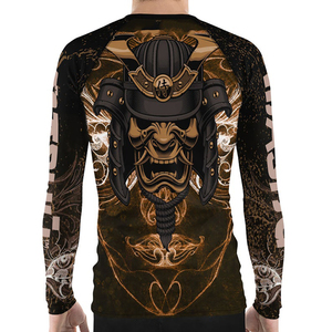 Haut de compression à manches longues pour homme, style casque de samouraï, pour arts martiaux mixtes, ajusté, anti-humidité, imprimé par sublimation - Product Image 5