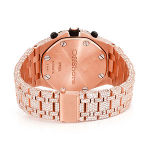 Reloj de Hombre de Acero Inoxidable con Diamantes Moissanite VVS, Estilo Hip Hop, Correa de 20 mm, Esfera de Cristal - Product Image 6