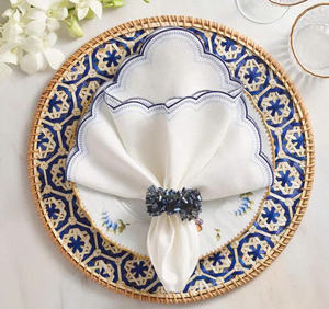 Accessoires de cuisine, sets de table traditionnels en rotin, assiettes murales - Product Image 3