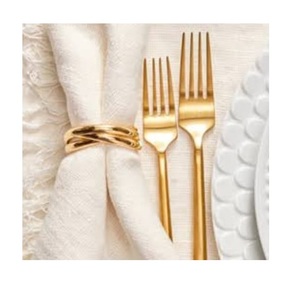 Leaf Design Brass Metal Napkin Ring Gold Plated Custom Shape Eco-Friendly Classic Style Party Wedding Tissue Holder - Product Image 4