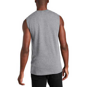Débardeur de sport pour homme 2026, personnalisable avec logo, en coton écologique respirant, 220g, col rond - Product Image 2