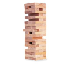Tour de blocs en bois à empiler, jeu classique, design en bois sculpté - Product Image 1