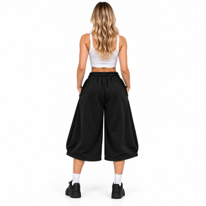 Factory Price Women Baggy Sweat <b>Shorts</b> Trending Y2K Oversized Wide Leg <b>Shorts</b> Wholesale Solid Color Stylish Womens <b>Culottes</b> - Product Image 2