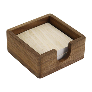 Porte-notes autocollants en bois d'acacia, fait main, finition soignée, organisateur de bureau et d'école, porte-notes autocollants - Product Image 4