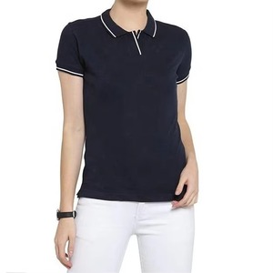 Camiseta Polo para Mujer, Colores Personalizados, Manga Corta, Color Sólido, Informal, Tejida, 100% Algodón, Corte Regular, Cuello con Ribete Blanco - Product Image 6
