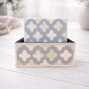Posavasos de Taza de Té con Incrustaciones Florales de Hueso, Posavasos Artesanales de Hueso, Salvamanteles y a un Precio Muy Bajo - Product Image 1