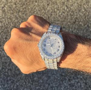 นาฬิกาคู่สไตล์ญี่ปุ่นประดับเพชรโมอิสซาไนต์คุณภาพเยี่ยม ดีไซน์หรูหรา เหมาะเป็นของขวัญวันครบรอบ ราคาประหยัด - Product Image 1