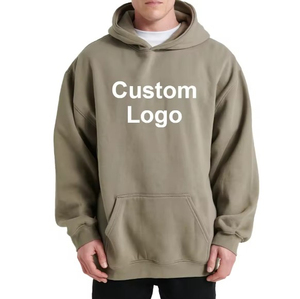 Men's Luxury Quality 100% Cotton Thick Heavy Weight Fleece Regular Fit Hip-hop Custom Pullover <b>Hoodie</b> Winter Digital <b>Plain</b> Dyed - Product Image 1