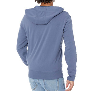 Sweat à capuche entièrement zippé personnalisé avec logo, en molleton thermique brodé, respirant, coupe courte, en mélange de coton, basique pour l'hiver, teint - Product Image 4
