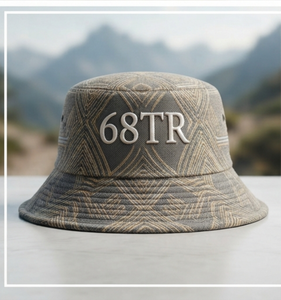 Private Label Designer Silk Screen Printed Denim Bucket <b>Hat</b> Geometric Unique Logo Outdoor Beach Unisex Casual Spring <b>Summer</b> - Product Image 1
