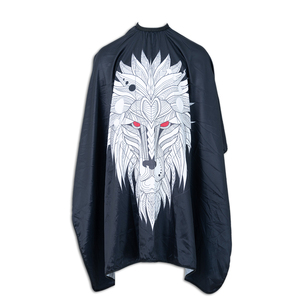 Delantal de Barbero Impermeable de Poliéster para Adultos, con Logotipo Personalizado Impreso, Cómodo, para Cortar el Cabello, Capa Negra para Salón de Belleza - Product Image 6
