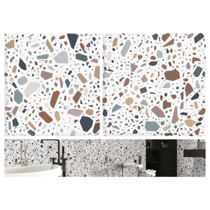 Carreaux muraux en porcelaine sculptée en gros 300x300mm, finition émaillée, texture de luxe pour les halls d'appartements haut de gamme et les intérieurs de bureaux - Product Image 2