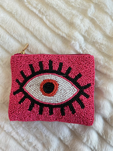 Pochette zippée artisanale pour femme, tendance, multicolore, en perles de rocaille, résistante à l'eau, grande capacité, porte-monnaie perlé souple - Product Image 2