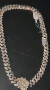 Colgante de moissanita estilo hip hop, letra VVS, diseño de espada hueca con incrustaciones de circonitas, plata 925, colgante de moissanita personalizado - Product Image 3