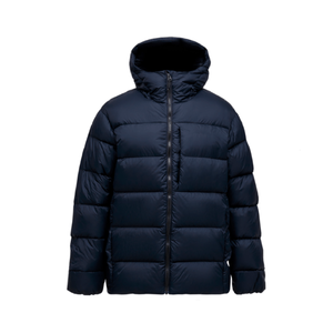 Men's Black Hooded Jacket Filled Windproof Zipper Closure Casual Summer Coat Regular Fit Solid Color <b>Thin</b> Long - Product Image 5
