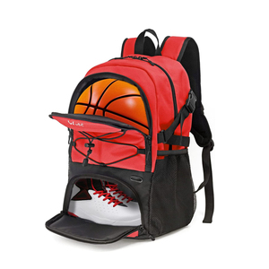 Custom Outdoor Travel <b>Backpack</b> <b>With</b> USB Waterproof Polyester Lining Gym Sport Football Basketball Bagpack Shoe <b>Compartment</b> - Product Image 6