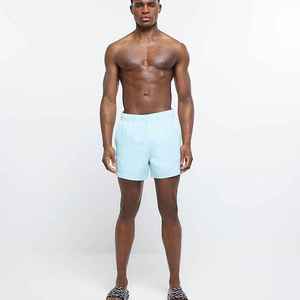 Shorts de bain décontractés pour hommes, personnalisables, en toile respirante et écologique, avec cordon de serrage, séchage rapide, en polyester, pour la plage et le fitness – Vente en gros - Product Image 2