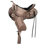 Selle de course western Tan 2026, best-seller, avec siège en daim noir sculpté à la main, motif floral, de 10 à 18 pouces - Product Image 4