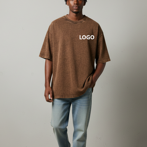 Fabricants de vêtements en jersey avec impression DTG OEM, t-shirts à manches courtes, coupe ample, personnalisés, multicolores, en polyester, à épaules tombantes pour hommes - Product Image 1