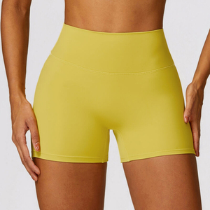 Women's High Waist <b>Black</b> Athletic Shorts Tummy Control <b>Pockets</b> Workout Running Gym Yoga Shorts - Product Image 6