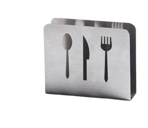 Couverts en acier inoxydable porte-serviettes support de mouchoirs cuisine moderne Table à manger organisateur Restaurant porte-serviettes - Product Image 1