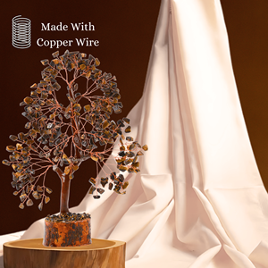 Árbol de la Vida de Cristal de Ojo de Tigre al por Mayor con Alambre de Cobre, Piedras Curativas de Gemas, Árbol de Cristal para Decoración del Hogar - Product Image 4