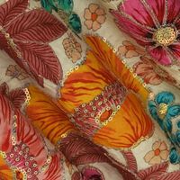 Tela de viscosa crepé Dola de calidad de exportación con estampado floral para vestidos, kurtis y trajes de mujer