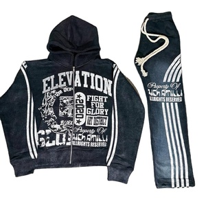 Collection Hiver Unisexe – Survêtement Polaire 100% Coton Écologique à Capuche et Fermeture Éclair, Imprimé Streetwear Oversize - Product Image 3
