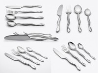 High Quality Polish Modern Luxury Flatware Cutlery Fancy Set Stainless Steel Shining Polish Designer Stem Table Ware Cutlery Set