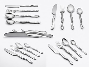High Quality Polish Modern Luxury Flatware Cutlery Fancy Set Stainless Steel Shining Polish Designer Stem Table Ware Cutlery Set - Product Image 6