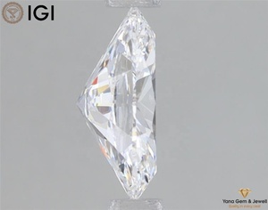 IGI Certified 1.00 CARAT Oval Cut Lab Grown CVD Diamond D Color VS1 Clarity for <b>Enchanted</b> Bloom Brooch - Product Image 3