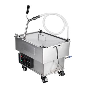 18L filtro friggitrice 10 L/min olio velocità di filtrazione commerciale cucina acciaio fabbricazione ruote girevoli olio tubo per ristorante - Product Image 1