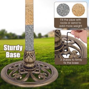 Mangiatoia per Uccelli Autoportante in Stile Antico Dorato, 1 Pezzo, per Osservazione Uccelli in Giardino - Product Image 6