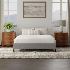 Base de Cama Queen en Negro y Gris, Resistente, con Tapicería Confortable - Product Image 2