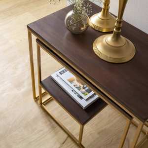 Consolas Vandana Elara Prime en madera de mango y metal, Léon - Product Image 2