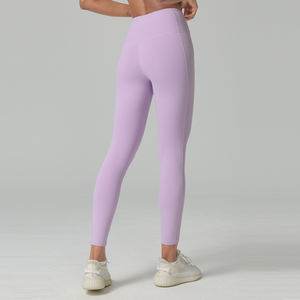 กางเกงโยคะแห้งเร็วเอวสูงผ้าถักเนื้อผ้าริบมีกระเป๋าซ่อนสำหรับเล่นกีฬาฟิตเนสวิ่ง - Product Image 4