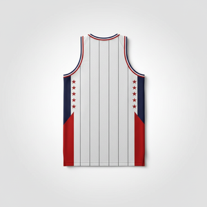 Personnalisez vos propres uniformes de basket-ball d'équipe, réversibles, unisexes, été, impression par sublimation, sans manches, col rond en mesh, 100% - Product Image 2