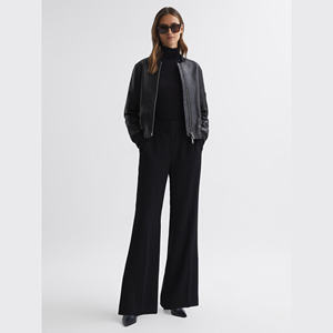 Nueva Chaqueta de Motociclista de Cuero Genuino para Mujer, Invierno, Cuello Camisero, Bordado, Estilo Urbano, Piel de Vaca - Product Image 5