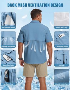 Camisas de Pesca Personalizadas de Manga Larga para Hombre, Camisa de Pesca con Capucha, Protección UV UPF 50, Camisas de Pesca con Capucha y Logotipo Personalizado - Product Image 4