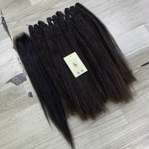 Extensiones de Cabello Humano de Primera Calidad, Cabello Virgen con Cutículas Alineadas, Extensiones de Cabello Liso Rizado con Cierre de Encaje, Vietnam - Product Image 3