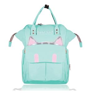Polka Tots <b>Maternity</b> Backpack For Mothers Cat Style <b>Bag</b> - Sea Green - Product Image 1