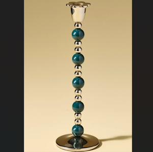 Acube Industries – Ensemble de bougeoirs élégants faits à la main en métal doré, design unique avec boules et tiges, pour bougies coniques, décoration d'intérieur - Product Image 1