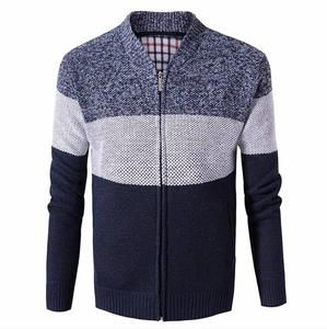 Suéteres de punto tipo lana transpirables y casuales para hombre, de manga larga, con cuello en V, bordados y personalizados para el invierno, al por mayor. - Product Image 2