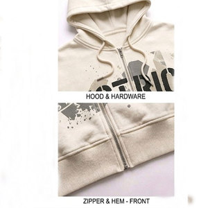Cotton Mens Streetwear Hoodie Heavyweight Winter Custom Pattern Puff Print <b>Rhinestone</b> <b>Top</b> Quality Spot Goods Manufacturer Winter - Product Image 5